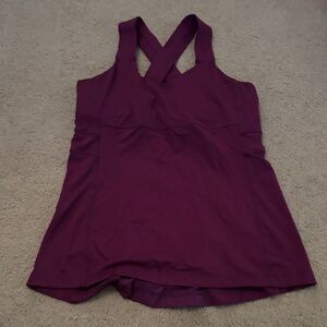 Lululemon Women's Purple Sleeveless Top shelf bra